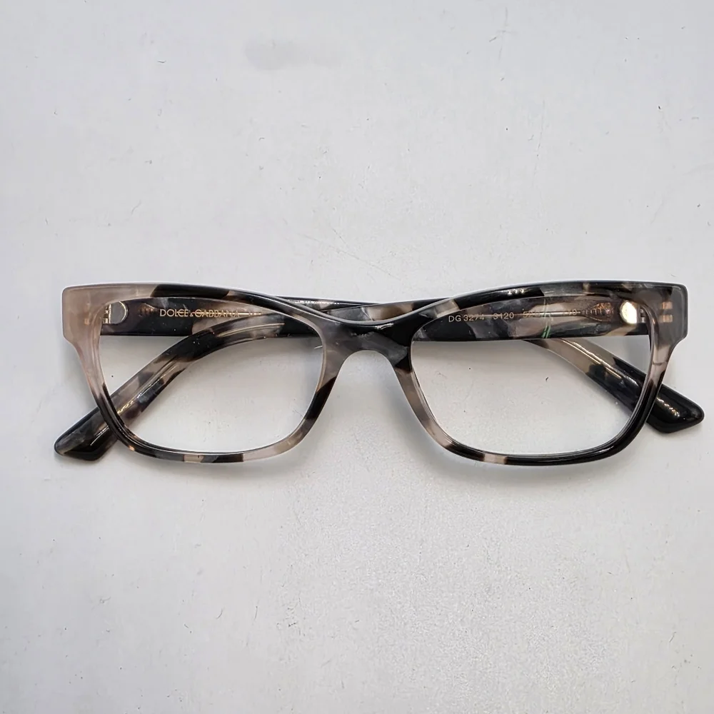 Dolce & Gabbana DG3274A 3120 Tortoiseshell Cat Eye Frames Pearl Grey Havana